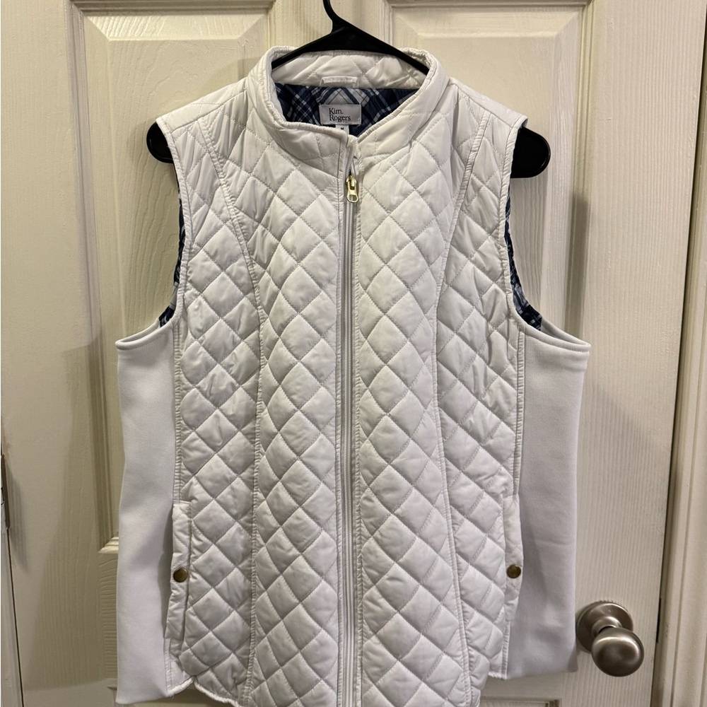 White Quilted Vest